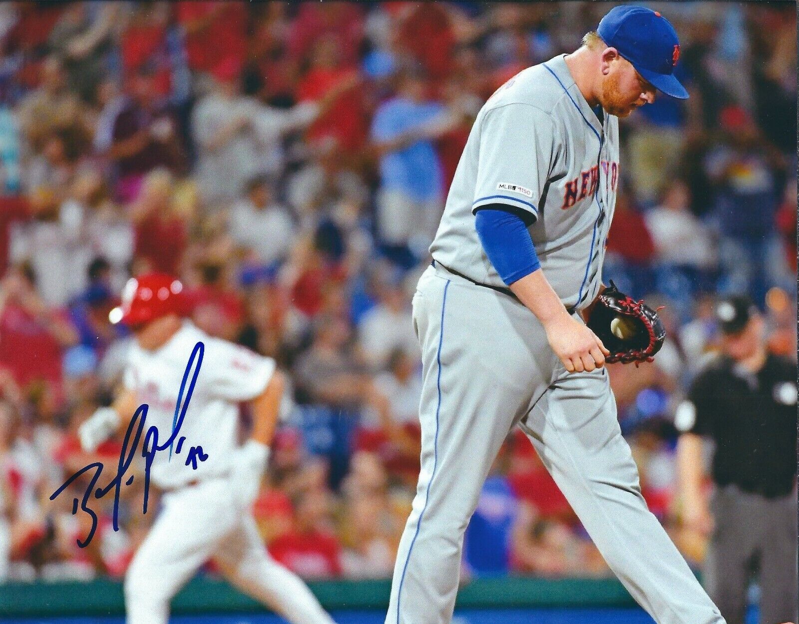 Signed 8x10 BROOKS POUNDERS New York Mets Autographed Photo Poster painting - COA