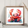 >SALE<Full Embroidery Eco-cotton Thread 14CT Printed Crab Cross Stitch Artwork 40x40cm
