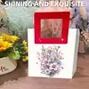 Sac &agrave; main bricolage avec peinture en diamant avec poign&eacute;e carr&eacute;e, sac fourre-tout pour peinture en diamant, kits de peinture multi-usages en diamants, sacs &agrave; main cr&eacute;atifs pour femmes, cadeau artisanat pour filles (fleurs en fleurs)