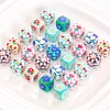 Lovely Chessboard Flower Dice Square Acrylic Beads DIY Jewelry