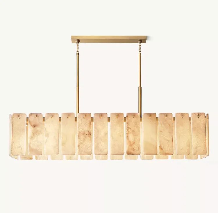 Clementine Onyx Rectangular Chandelier 72" Vjlight