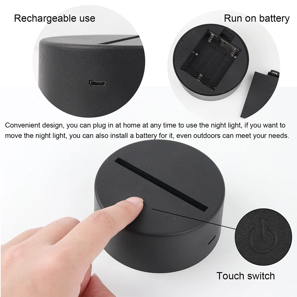 5D DIY Acrylic Sheep Double Sided Diamond Painting LED Night Light for Adults