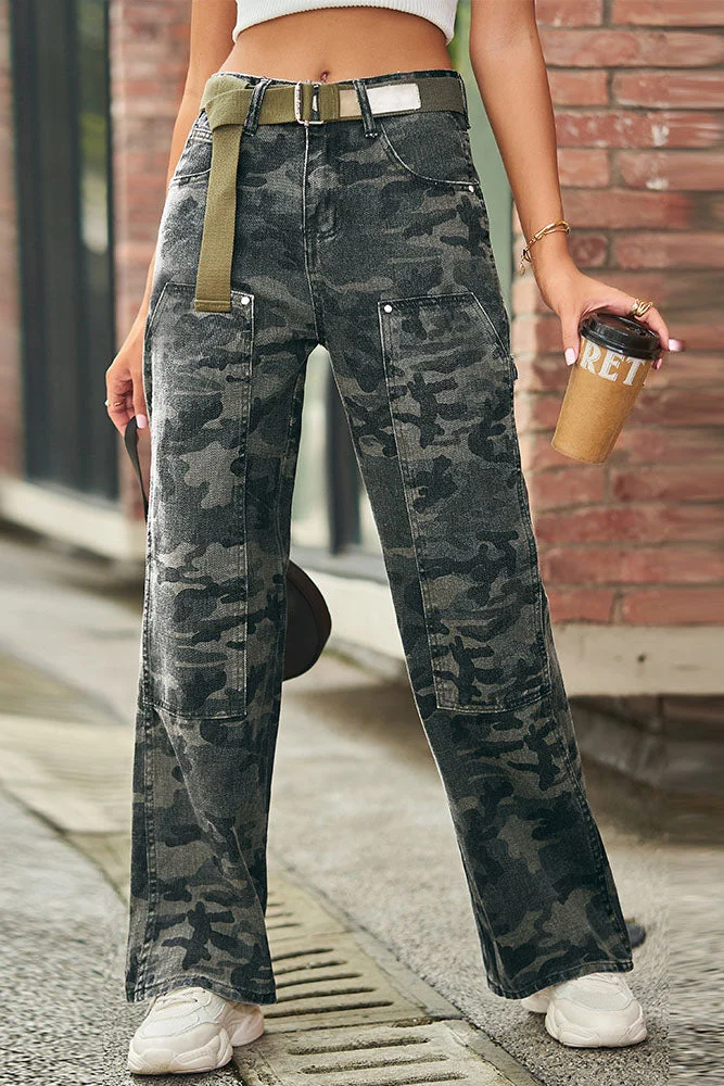 Vintage Camo Loose Wide Leg Pants