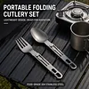 Portable Folding Tableware Hollow Handle Design for Outdoor Travel Camping