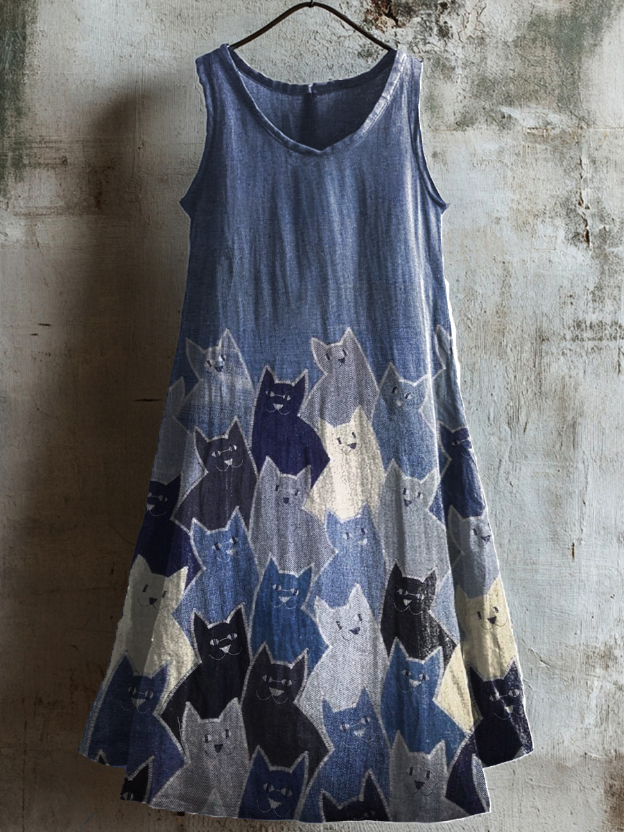 Robe Patchwork Col Incliné