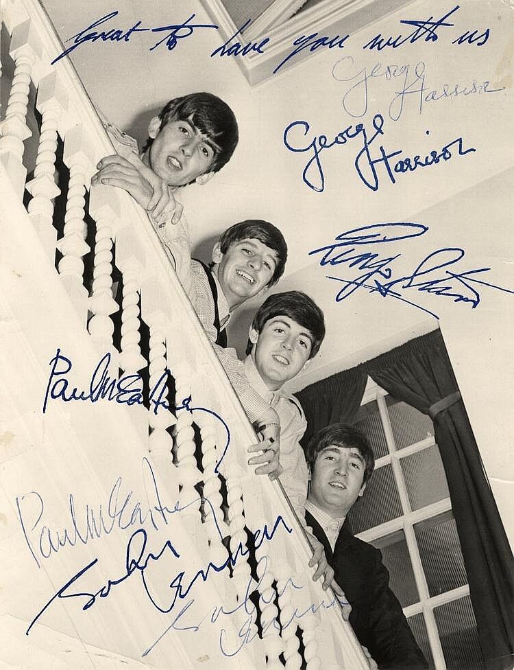 THE BEATLES Autographed Photo Poster paintinggraph - Pop Group / Fab Four - preprint