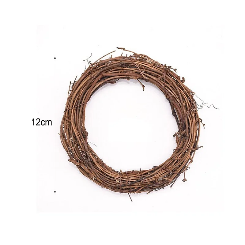 1pcs Christmas Decoration 12-25cm Christmas Party Wedding Wreaths Decoration Garland Material Rattan Wreath DIY Wreath Party