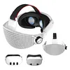 Soft Rubber HeadStrap for Meta Quest 3/3S Accessories Adjustable Replacement Strap Breathable Enhanced Support and Reduce Facial Stress