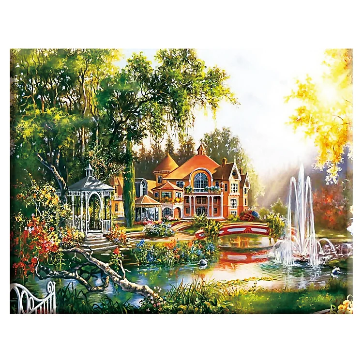【Huacan Brand】Pleasant Landscape 14CT Counted Cross Stitch 50*40CM