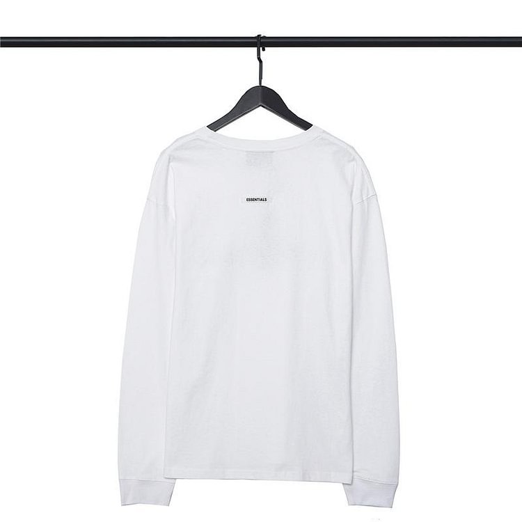 Fog Essentials Long Sleeve round Neck Sweatshirt Double Line Stereo Glue Lettered Casual Long Sleeve