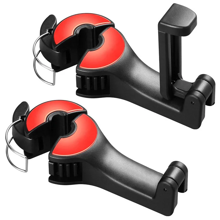2-In-1 Car Seat Hooks For Purses And Bags With Phone Holder