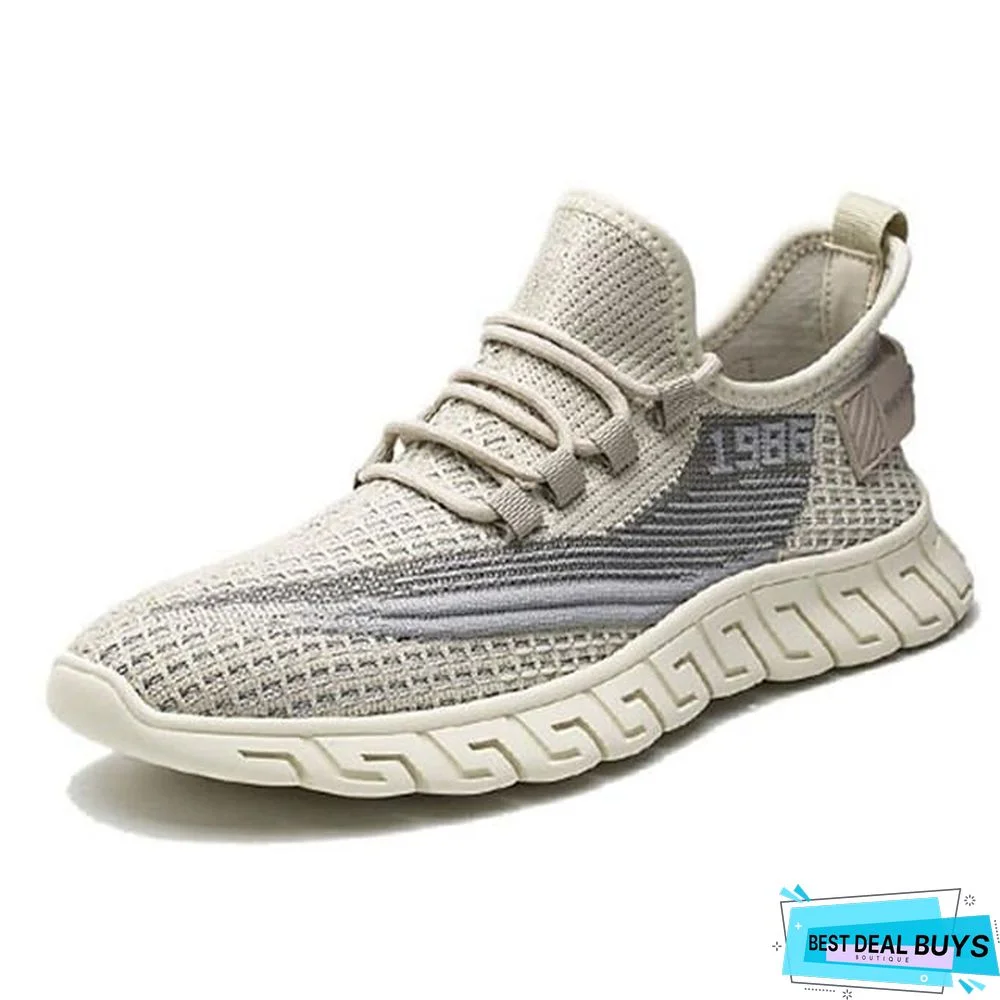 Men's Summer / Fall Sporty / Casual Daily Outdoor Trainers / Athletic Shoes Running Shoes / Basketball Shoes Volant Breathable Non-Slipping Wear Proof Black / Red / Black / Beige