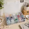 12Psc Pumpkin +12Pcs Round Bottles Diamond Painting Containers Multi Purpose Portable Plastic Case Box with Stickers & Compartments Arts Crafts Storage Bottle for Hardware Rhinestone (12PCS)