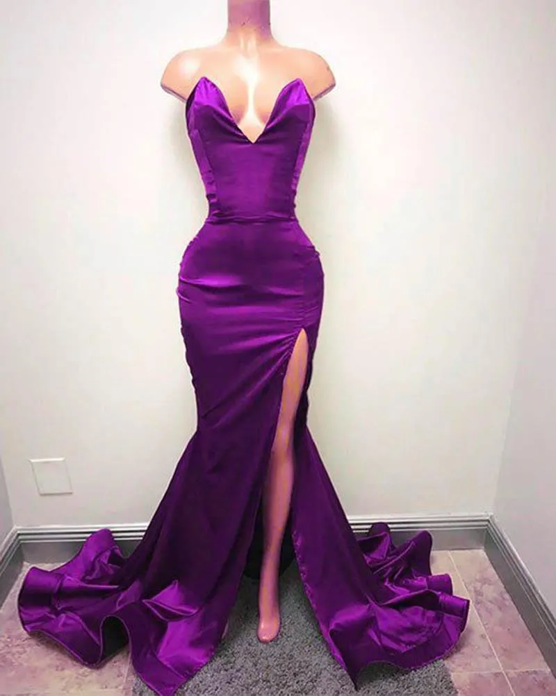 Sparkly Black Sweetheart Mermaid Long Prom Dresses Sequined Evening Gowns main image 1