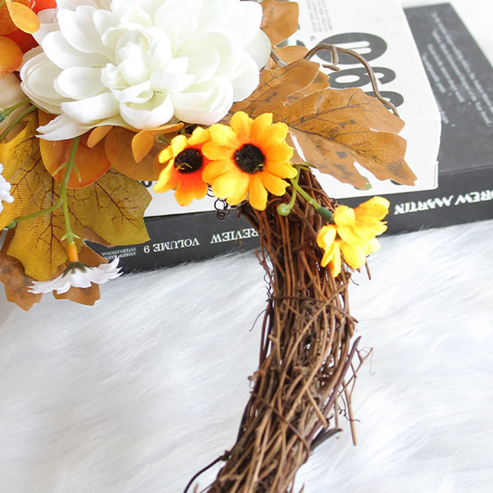 Autumn Simulation Pumpkin Wreath Thanksgiving Door Ornament