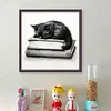 (Multi-Style) Cat On Book-11CT Stamped Cross Stitch 40*40cm/15.75*15.75in