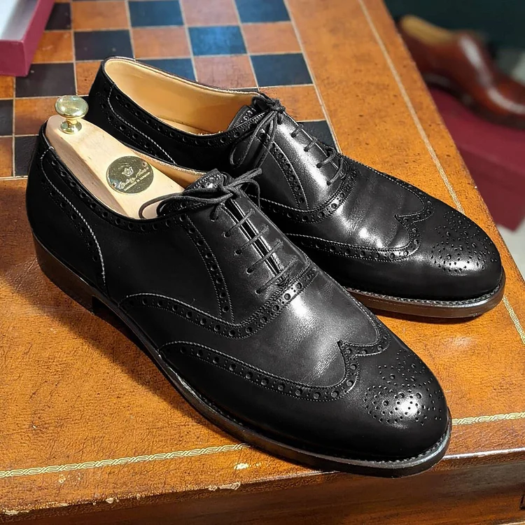 Men's Brown Calf Oxford Old English