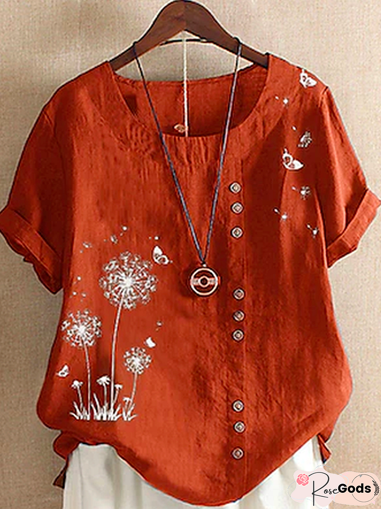 Vacation Dandelion Loose Blouse