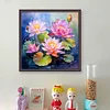 (US Local)Lotus-14CT Stamped Cross Stitch Kit(45x45cm)