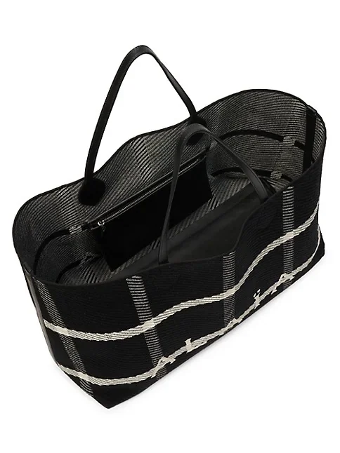Ala&iuml;a Check Logo Tote bag