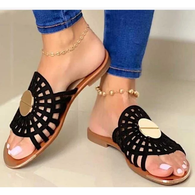 Roman Style Sandals Ladies 2020 Fish Scale Tailoring Wedge Sandals Designer Ladies Comfortable Beach Summer Women Pink Slippers