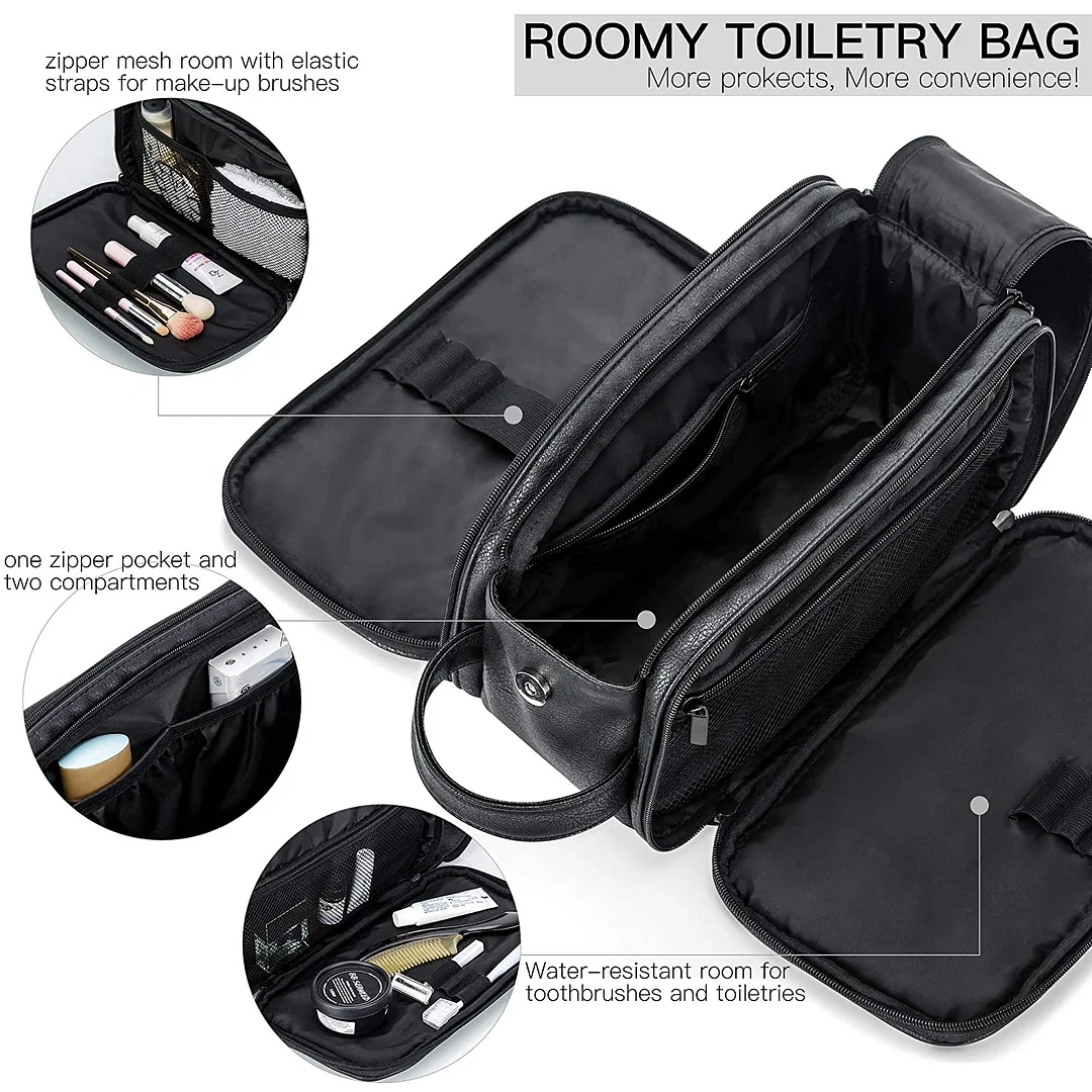 Toiletry Bag for Men or Women - Dopp Kit For Travel.
