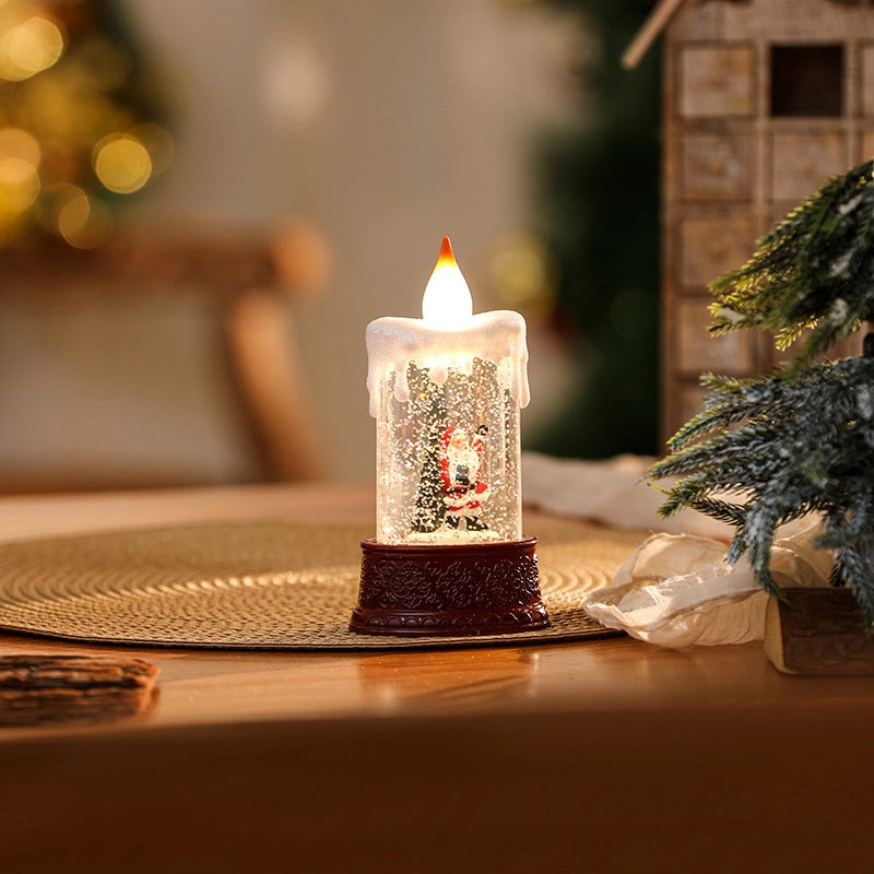 Christmas Cartoon Style Pastoral Christmas House Christmas Tree Santa Claus Plastic Daily Festival Ornaments