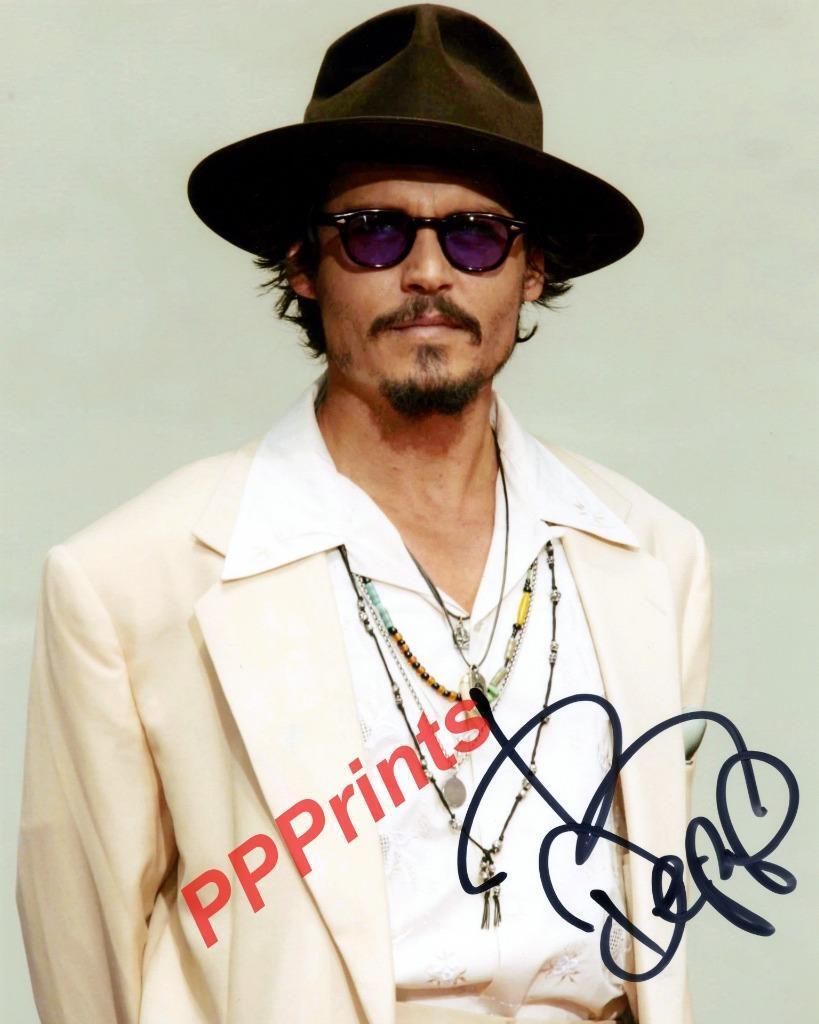 JOHNNY DEPP jack pirates sweeney alice AUTOGRAPHED 10X8 SIGNED REPRO Photo Poster painting PRINT