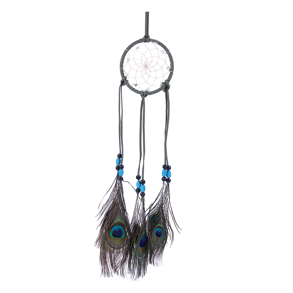 

Peacock Feather Dream Catcher Feather Car Wall Hanging Decoration Craft, 501 Original