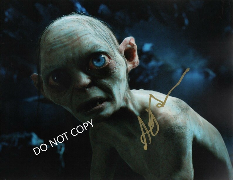 ANDY SERKIS Gollum Lord of the Rings 8 x10 20x25 cm Autographed Hand Signed Photo Poster painting