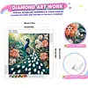 4Pcs Animals and Flowers Special Shaped DIY Partial Drill Diamond Painting Kit for Adults Beginners Home Decor Diamonds Paintings Gem Art 30x30cm