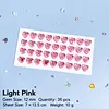 36pcs 12mm Heart Shape DIY Self-Adhesive Gem & Rhinestone Stickers Sparkling Jewel Stickers for Crafts & Decorations