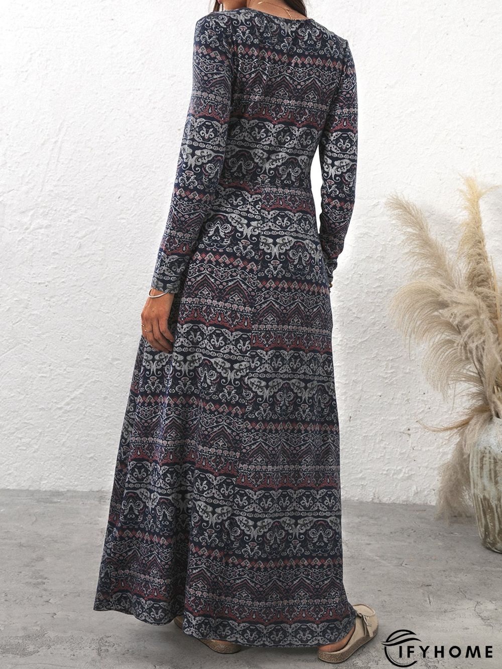 Vacation V Neck Cotton-Blend Maxi Dress | IFYHOME