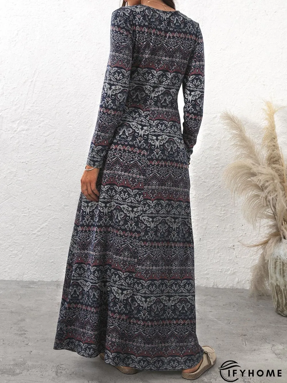 Vacation V Neck Cotton-Blend Maxi Dress | IFYHOME