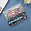 12/18/24/36/48 Color Pens Set 0.8mm Neon Gel Pen School Season Student Office Stationery Highlighters Package