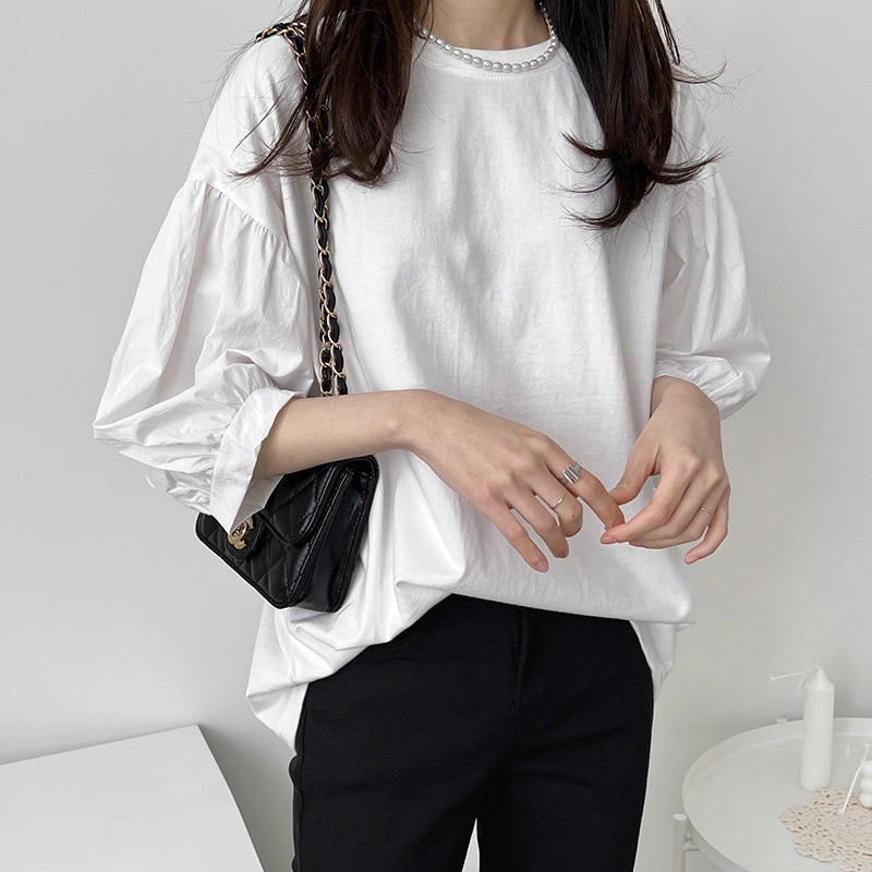 Fashion Summer Half Lantern Sleeve T-shirts