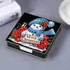 Diamond Painting Snowman Leather Notecard Box Gem Art Sticky Note Holder