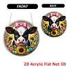 Cow DIY Diamond Painting Hanging Pendants Acrylic Crafts Kit for Home Wall Decor