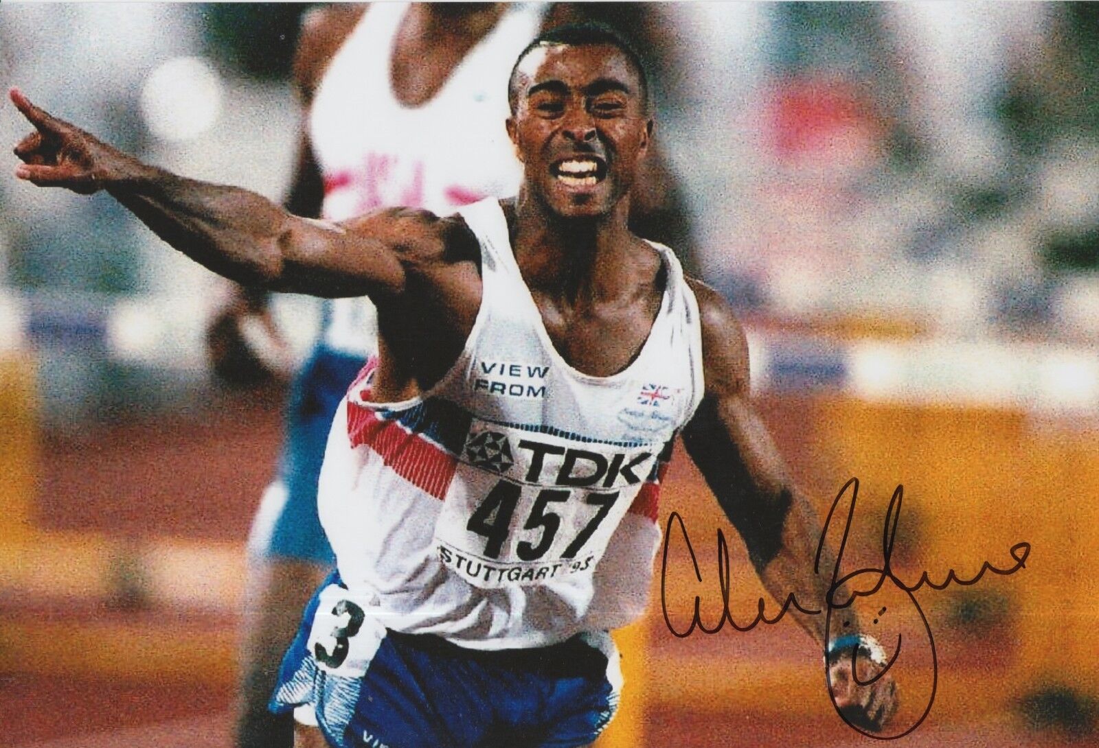 Colin Jackson Hand Signed Olympics 12x8 Photo Poster painting.