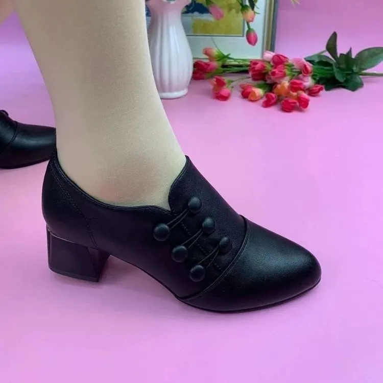 Women's winter Chelsea boots 2021 new retro and nude short boots  thick black western boots with root women's boot botines mujer