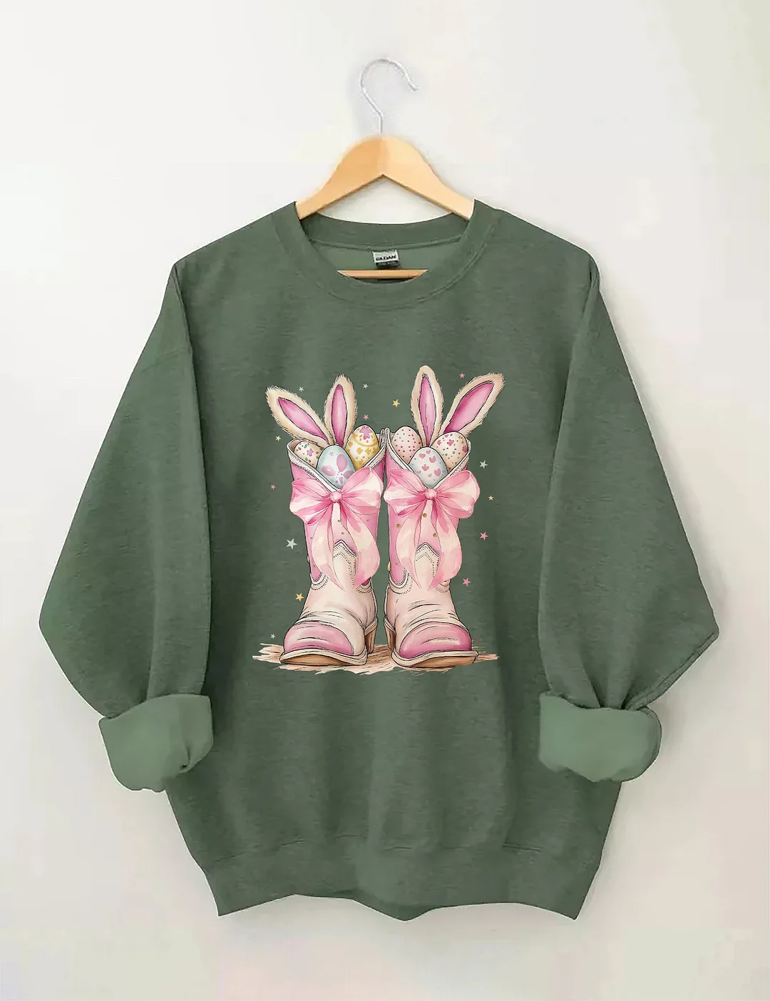  Cowboy Boots Easter Sweatshirt