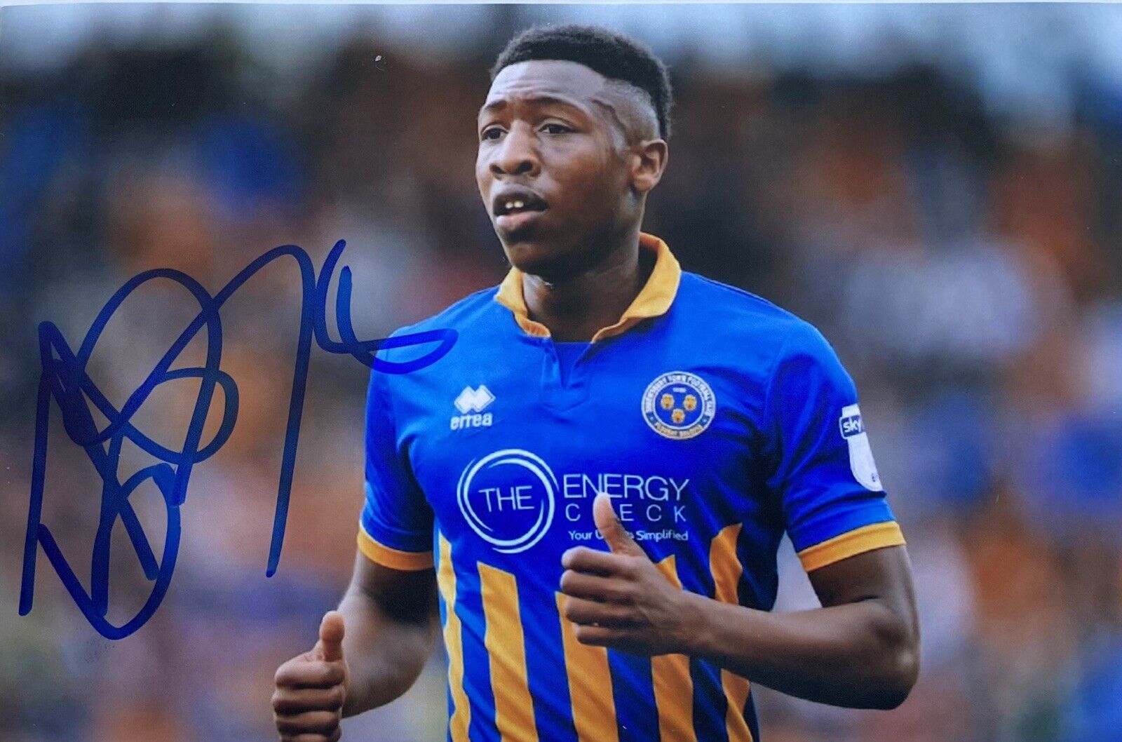 Ebou Adams Genuine Hand Signed Shrewsbury Town 6X4 Photo Poster painting