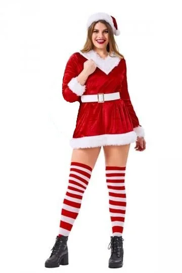 Deluxe Christmas Santa Costume For Women-elleschic