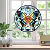 2pcs Diamond Painting 2D Flat Butterfly Pendant Decor for Home & Windows
