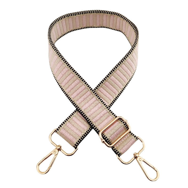 Polyester Cotton Color Block Bag Strap