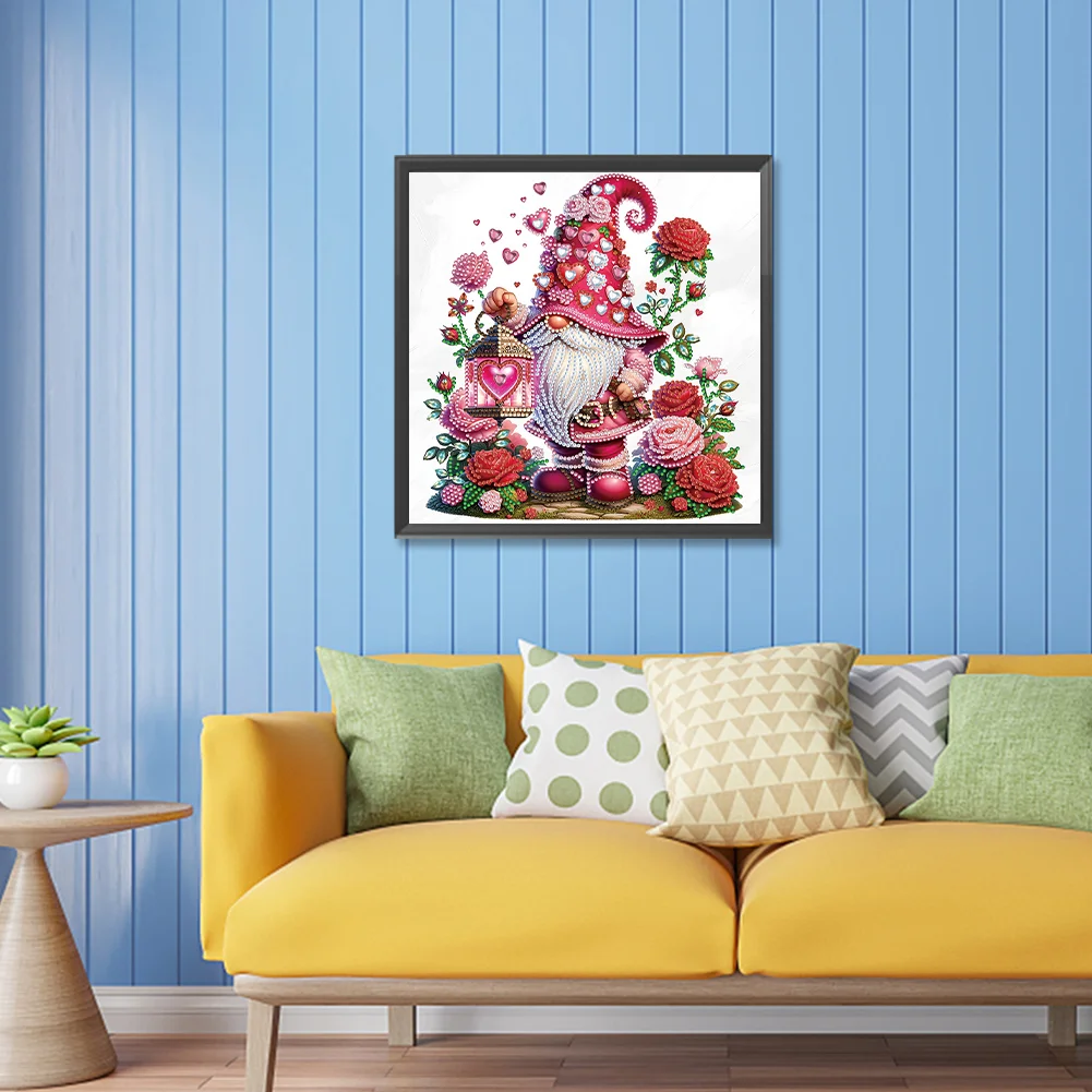 Diamond Painting - Partial Special Shaped Drill - Love Gnome(Canvas|30*30cm)