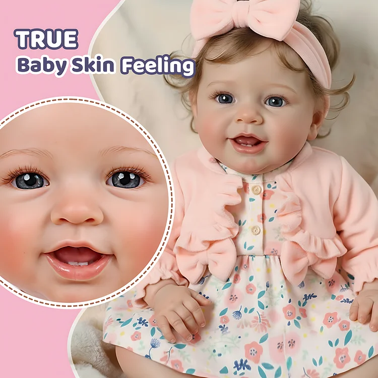Babeside Smiling Reborn Baby Vead 20" Little Infant Girl Heartwarming Gift Timeless Emotional Moments