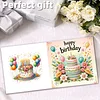 6pcs Diamond Painting Happy Birthdays to You Greeting Card with Envelope for Family Friends Holiday Gift Congratulations