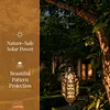Solar Lantern Outdoor Garden Hanging Light Iron Hollow Design