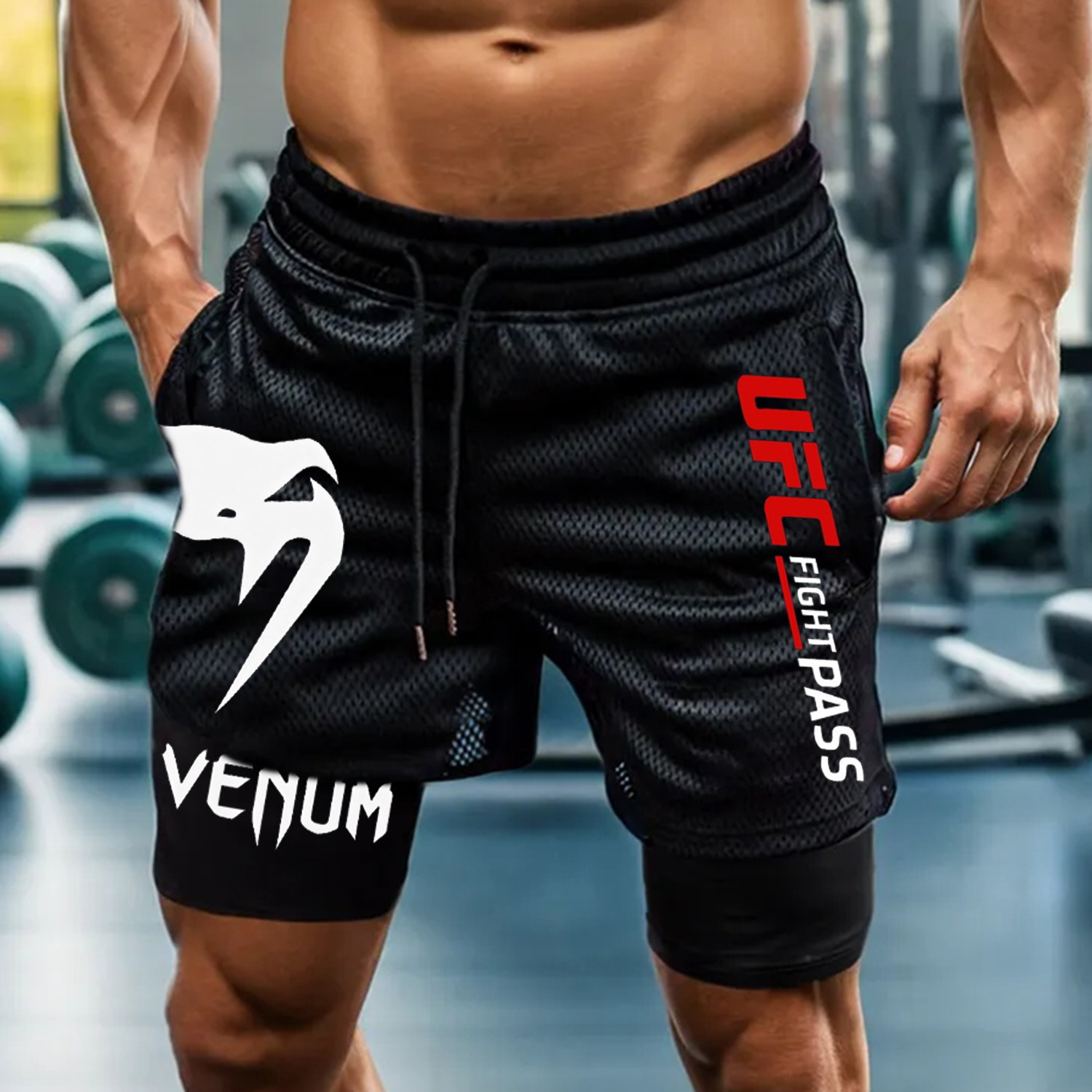 Fitness Casual Print Training Shorts / TECHWEAR CLUB / Techwear